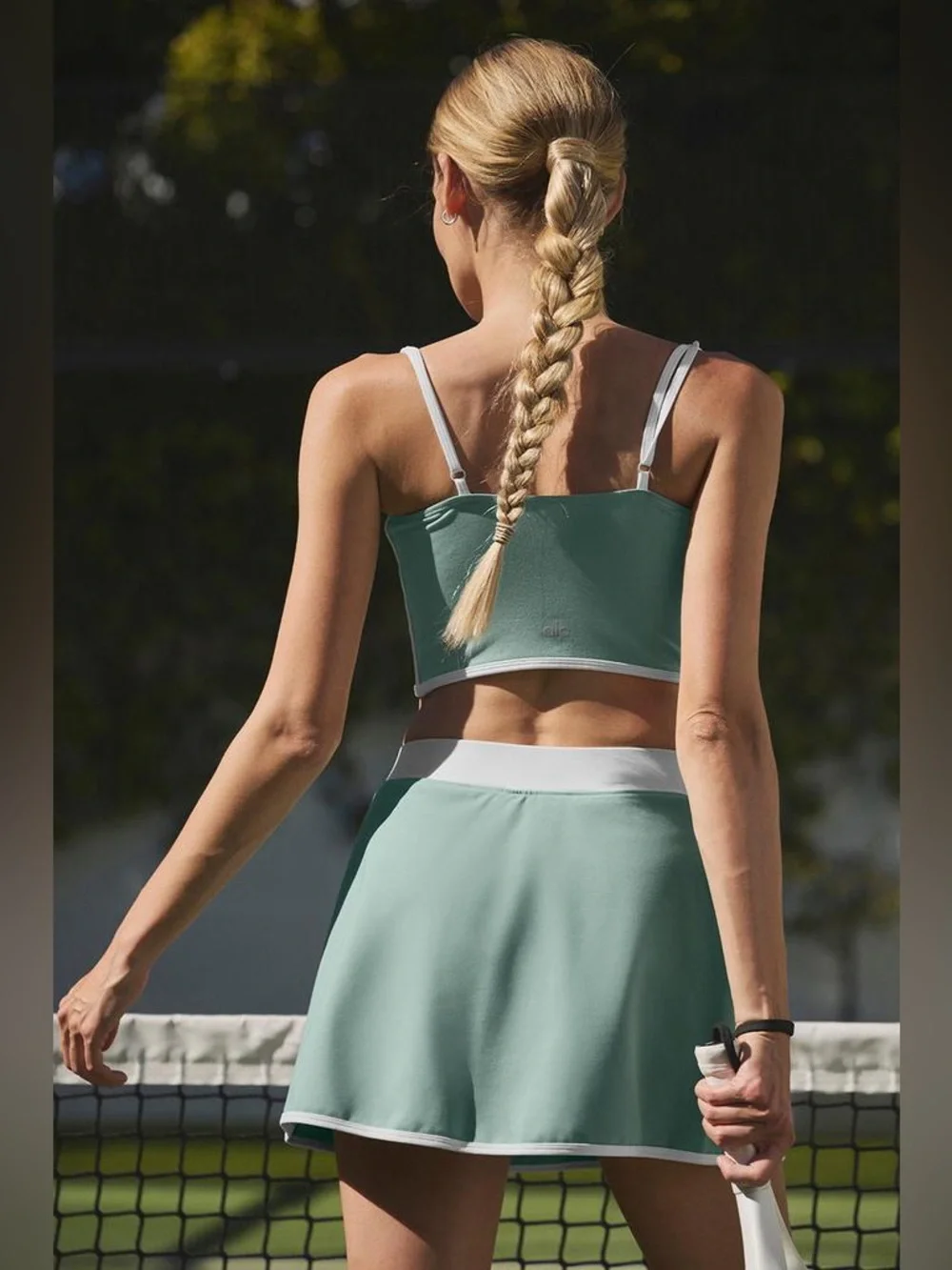 ALO Airbrush Streamlined Skirt Large Botanical green tennis athletic sporty 90’s - Picture 3 of 13